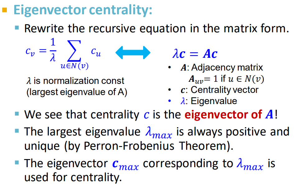 eigenvector centrality
