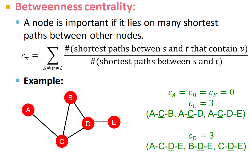 betweenness centrality